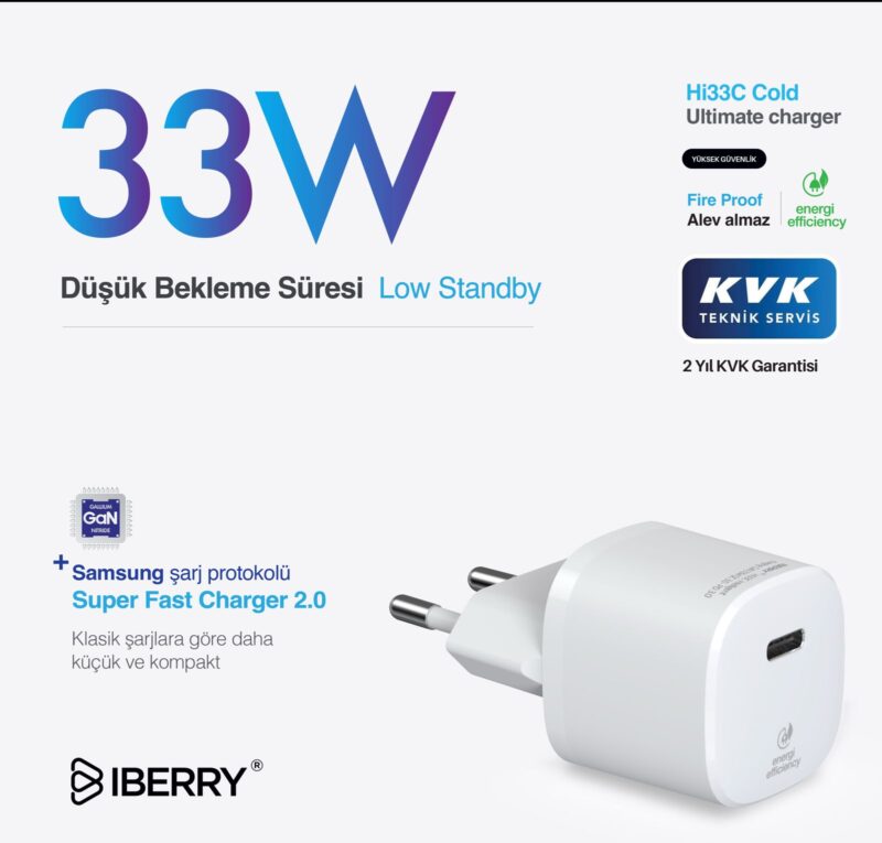 IBERRY Hİ33C COLD SUPERFAST 33W GAN ŞARJ - Görsel 3