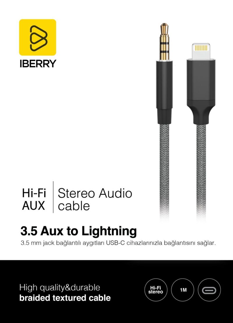İBERRY 301L LIGHTNING AUX KABLO - Görsel 2