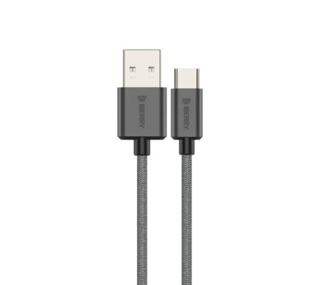 İBERRY C105T USB A TO TYPE-C 60 W HASIR KABLO - Siyah
